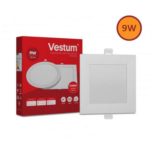 Svetilnik Led Vreznoi Kvadratnyi Vestum 9w 4000k 220v Svetilnik Led Vreznoi Kvadratnyi Vestum 9w 4000k 220v
