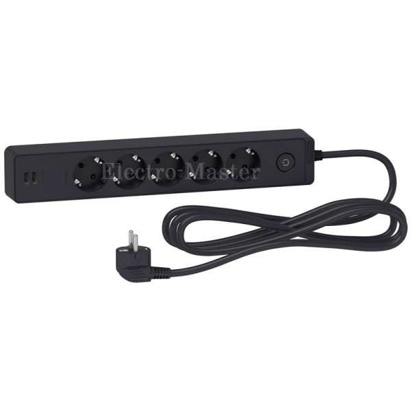 Udlinitel Unica Extend 5 Rozetok S Zazemleniem 2usb Chernyi 3 Udlinitel Unica Extend 5 Rozetok S Zazemleniem 2usb Chernyi 3
